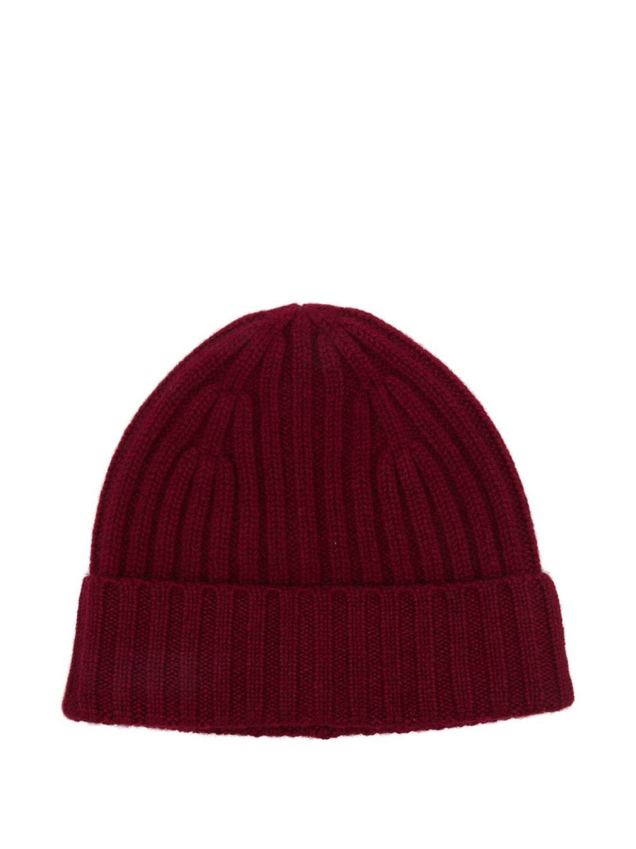 Beyou Be You Burgundy Wool Beanie One Size Turn Up Brim Unisex Winter Cozy Accessory