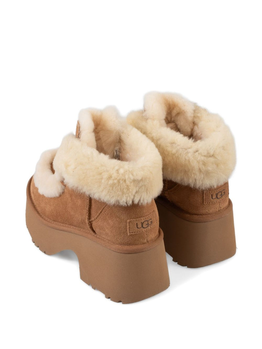UGG Esmee Lace Up Boots for Women Premium Suede Shearling Warmth Platform Block Heel