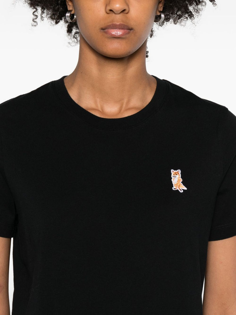 Maison Kitsuné Fox Embroidered Cotton T Shirt For Women Casual Everyday Essential