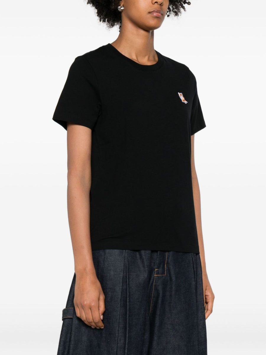 Maison Kitsuné Fox Embroidered Cotton T Shirt For Women Casual Everyday Essential