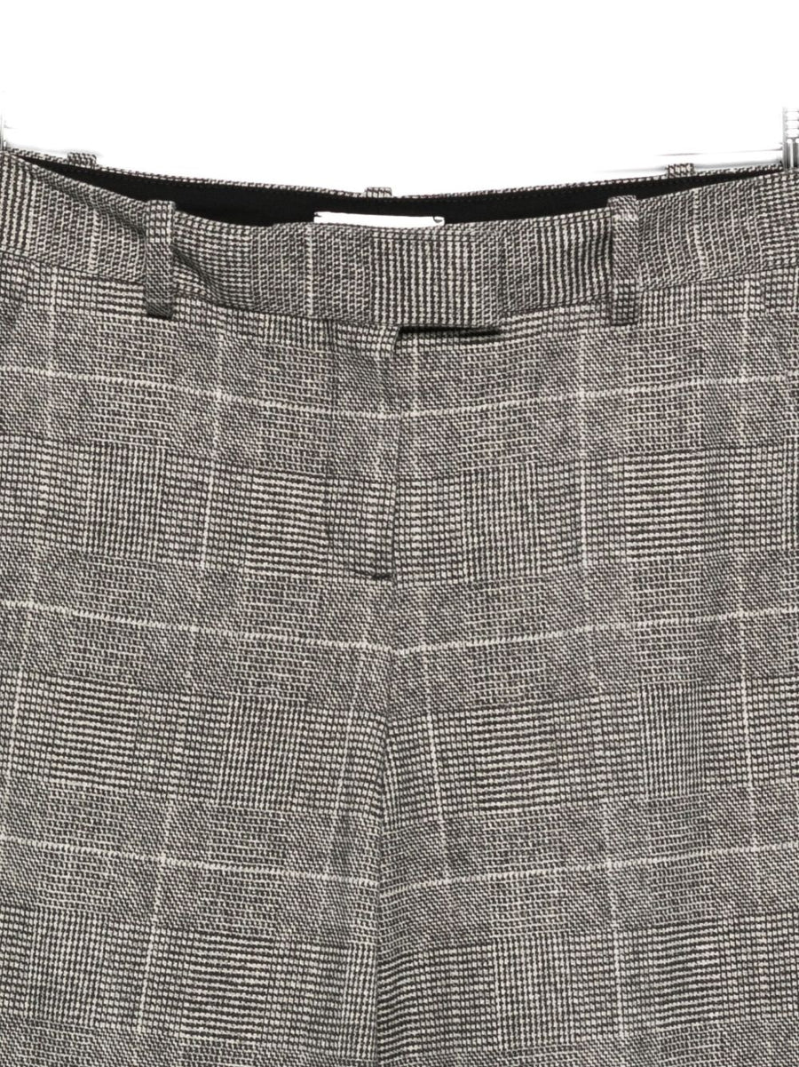 Circolo 1901 Cotton Wide Leg Trousers For Women Chic Versatile Checkered Tailored Style