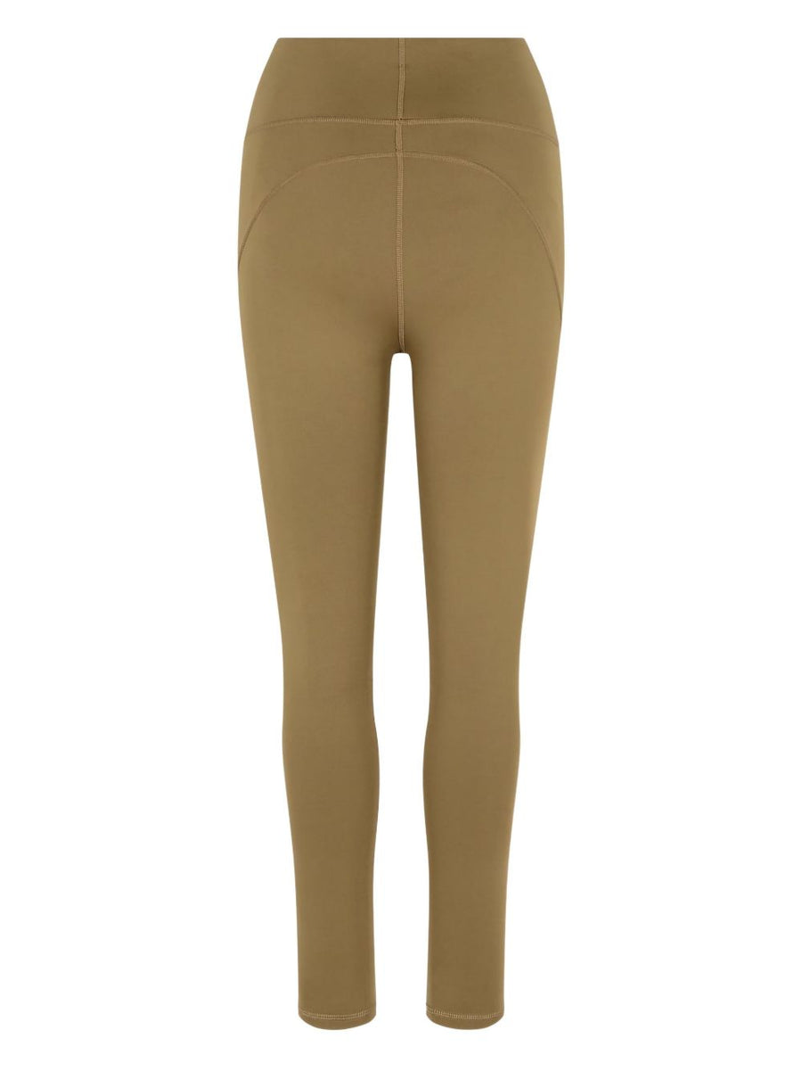 Adidas By Stella McCartney Logo Leggings For Women With High Rise Fit And Front Logo Print In Brown
