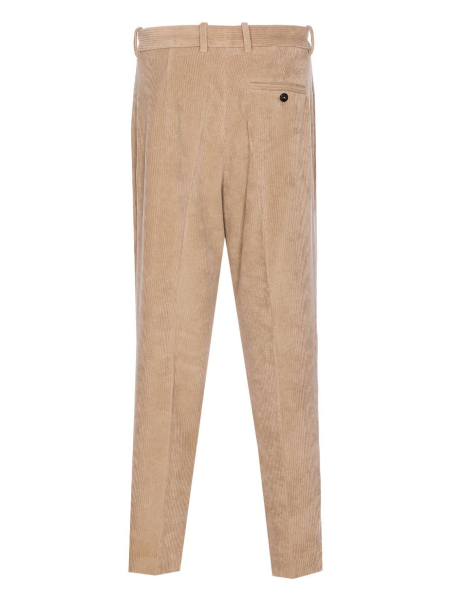 Circolo 1901 Corduroy Cotton Trousers For Women Beige Versatile Everyday Essential