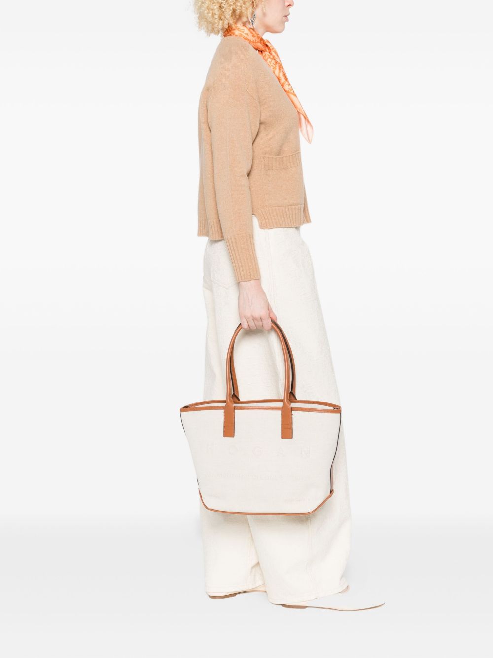 Hogan Pre Small Script embossed-logo tote bag