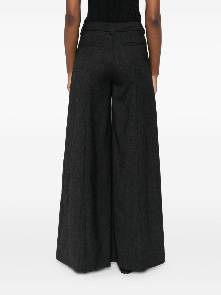 The Latest Alma Wool Blend Wide Leg Trousers For Women High Waist Premium Drape Office Wear
