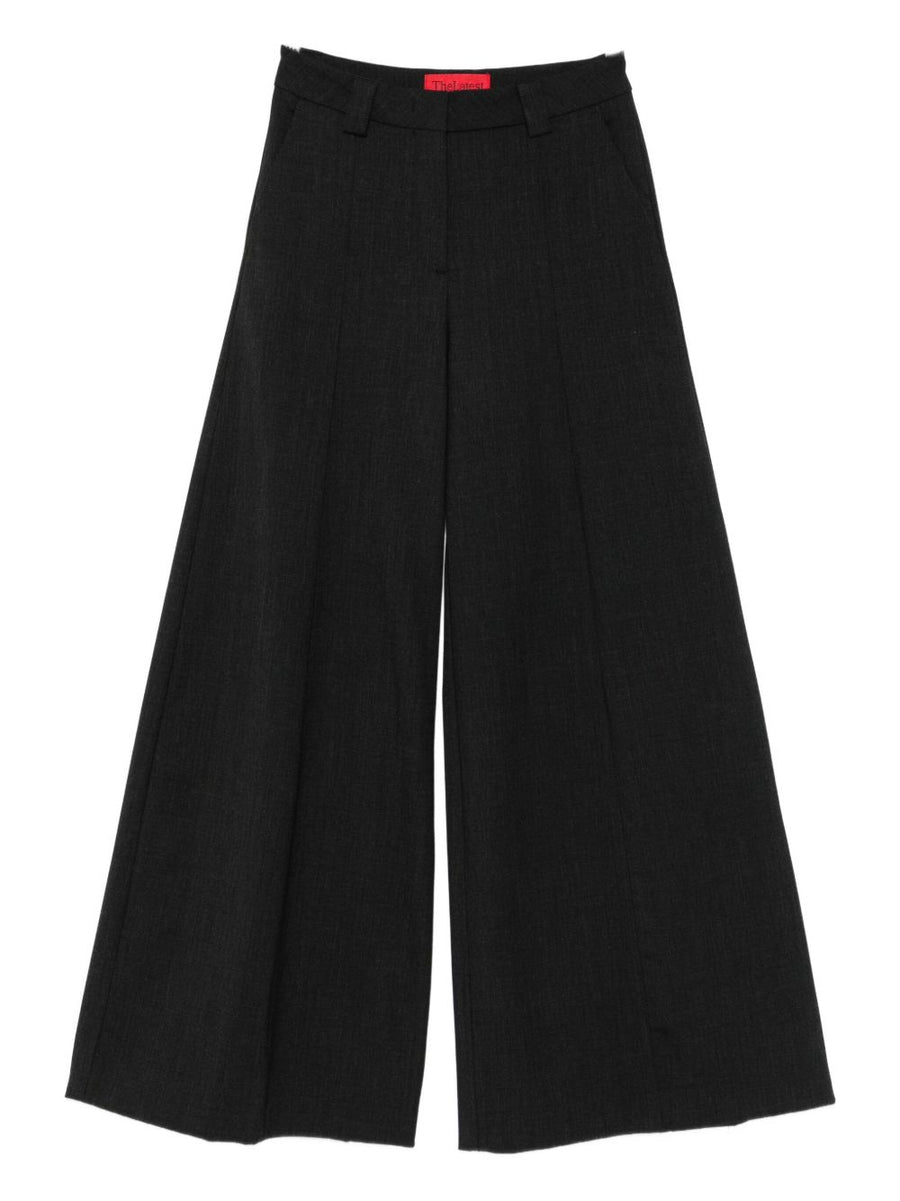 The Latest Alma Wool Blend Wide Leg Trousers For Women High Waist Premium Drape Office Wear