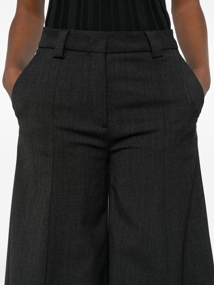 The Latest Alma Wool Blend Wide Leg Trousers For Women High Waist Premium Drape Office Wear