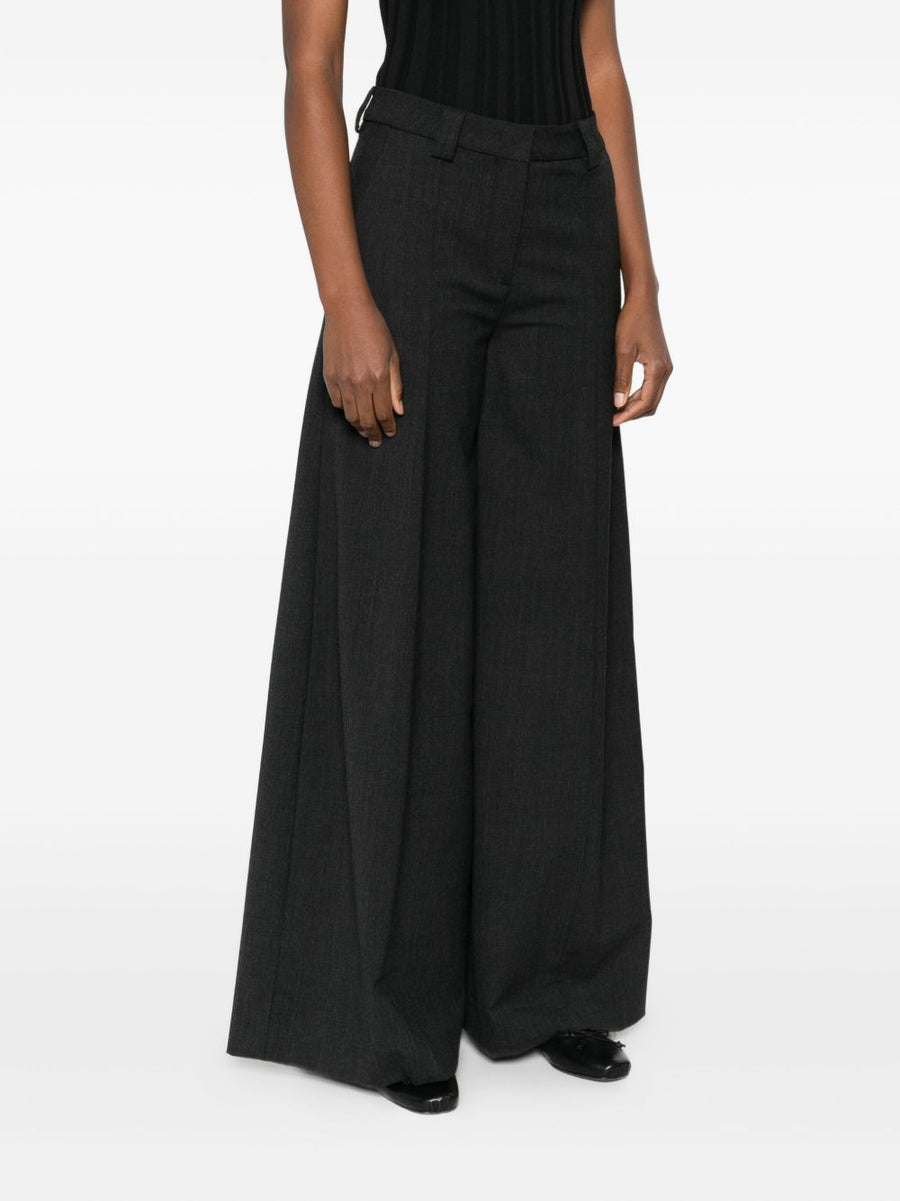 The Latest Alma Wool Blend Wide Leg Trousers For Women High Waist Premium Drape Office Wear
