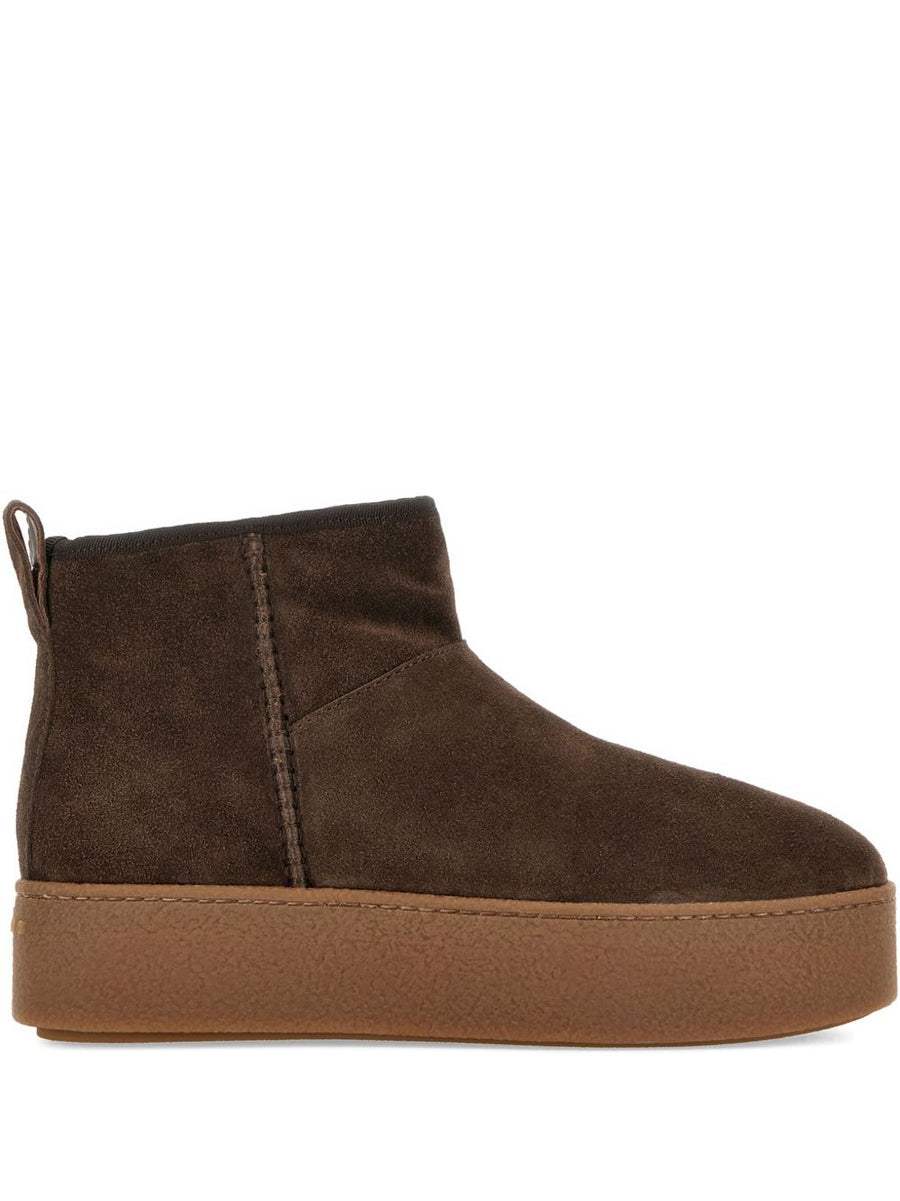 Hogan Pre Cool Ankle Boots Luxury Suede With Rubber Platform For Women All Day Comfort