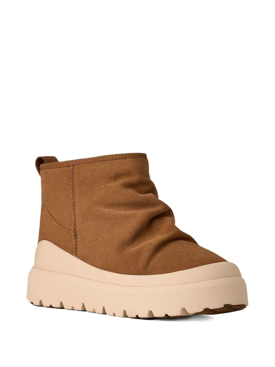 UGG Heritage Utility Mini Boots for Men Premium Beige Leather Exterior Rugged Everyday Wear