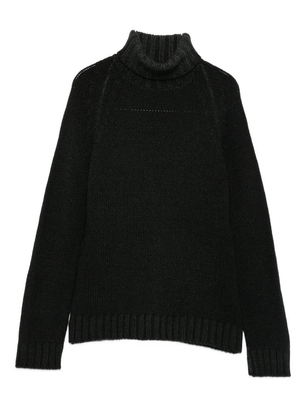 Base Wool Turtleneck Jumper For Women Army Green Warm Ribbed Knit Layering Essential