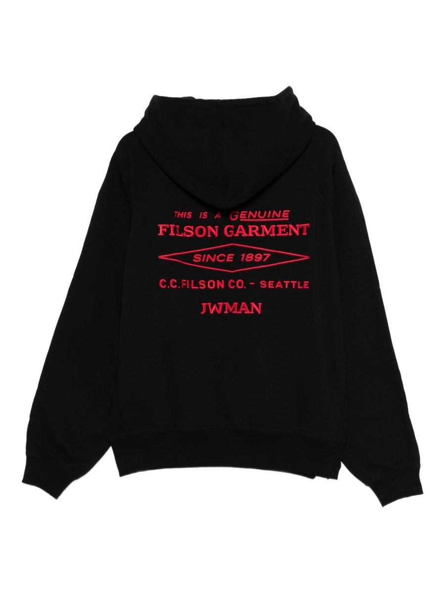 Junya Watanabe X Filson Logo Cotton Hoodie For Men Embroidered Heritage Craftsmanship