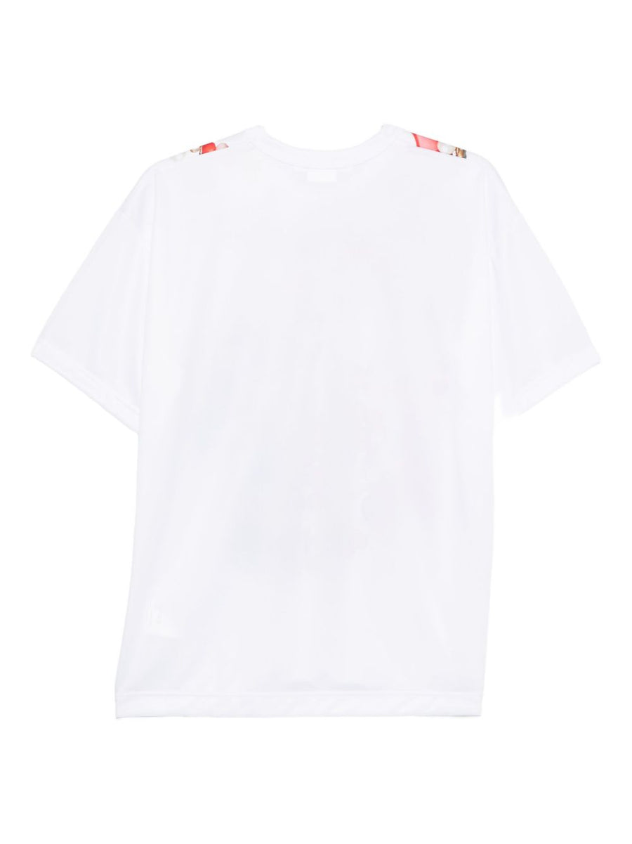 Comme Comme Jewellery Print T Shirt For Women White Crew Neck Luxury Topwear Versatile Everyday FW25