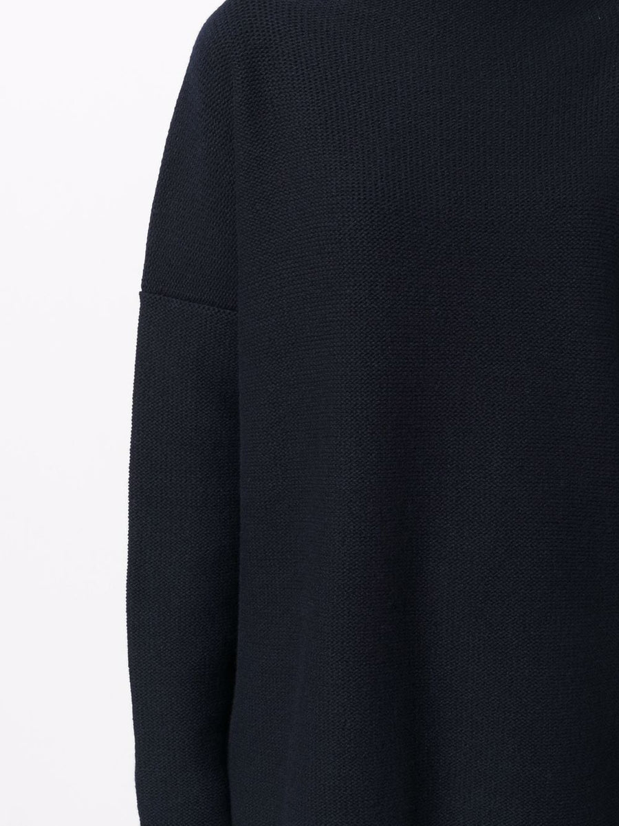 Daniela Gregis Wool Mock Neck Sweater for Women Luxury Longline Knit Layering Essential