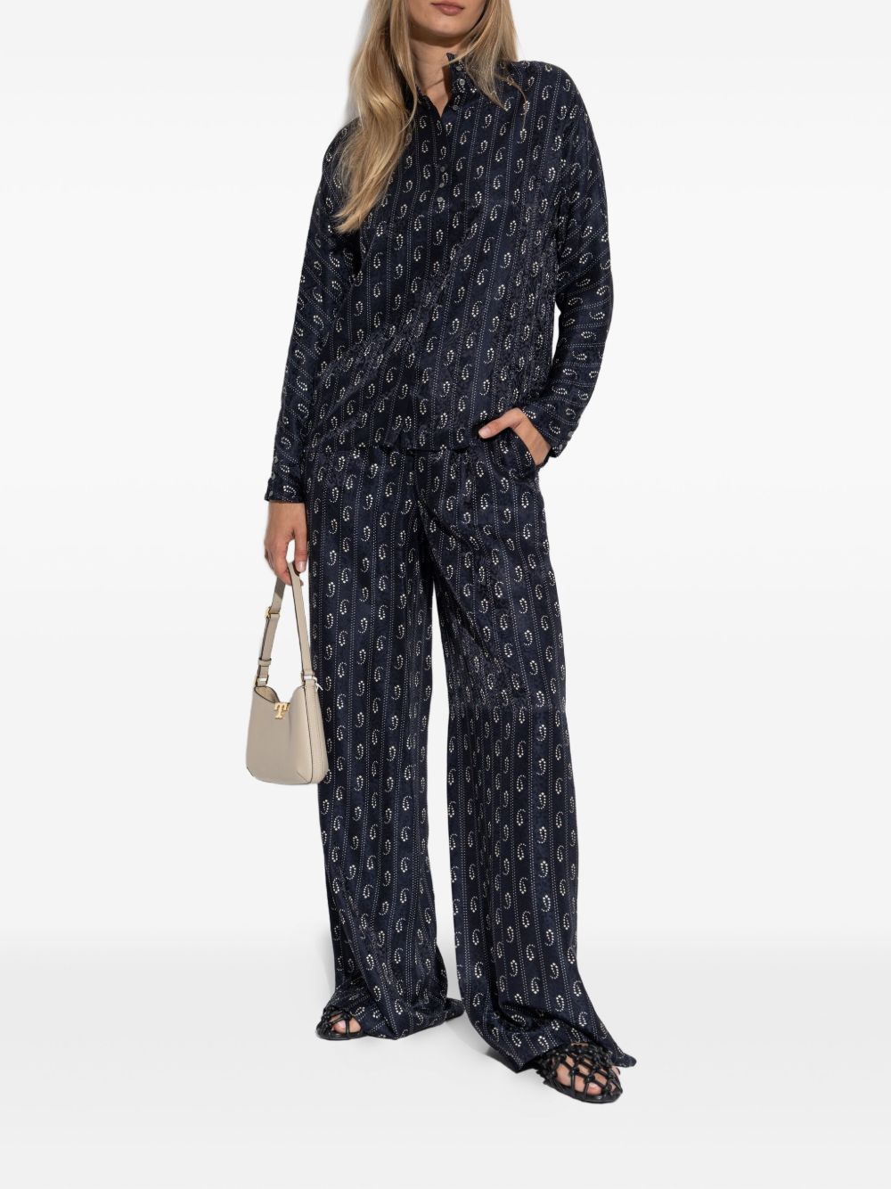 Tory Burch Jacquard silk trousers