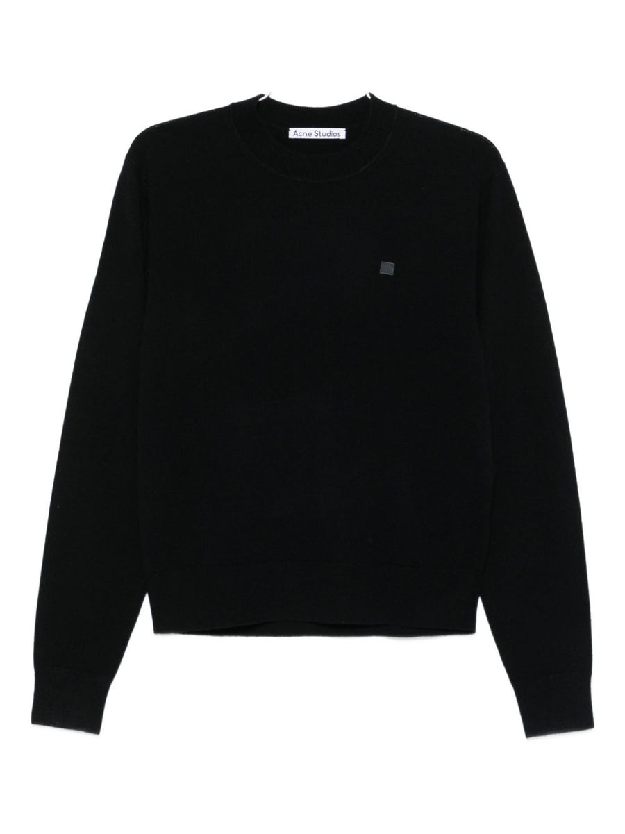 Acne Studios Black Crewneck Sweater For Men Premium Knitwear Timeless Versatility