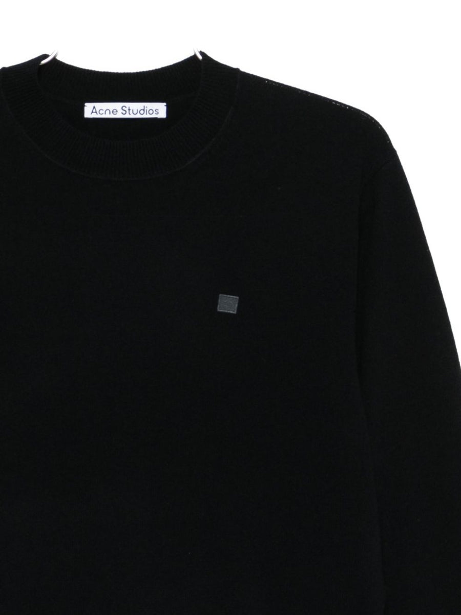 Acne Studios Black Crewneck Sweater For Men Premium Knitwear Timeless Versatility