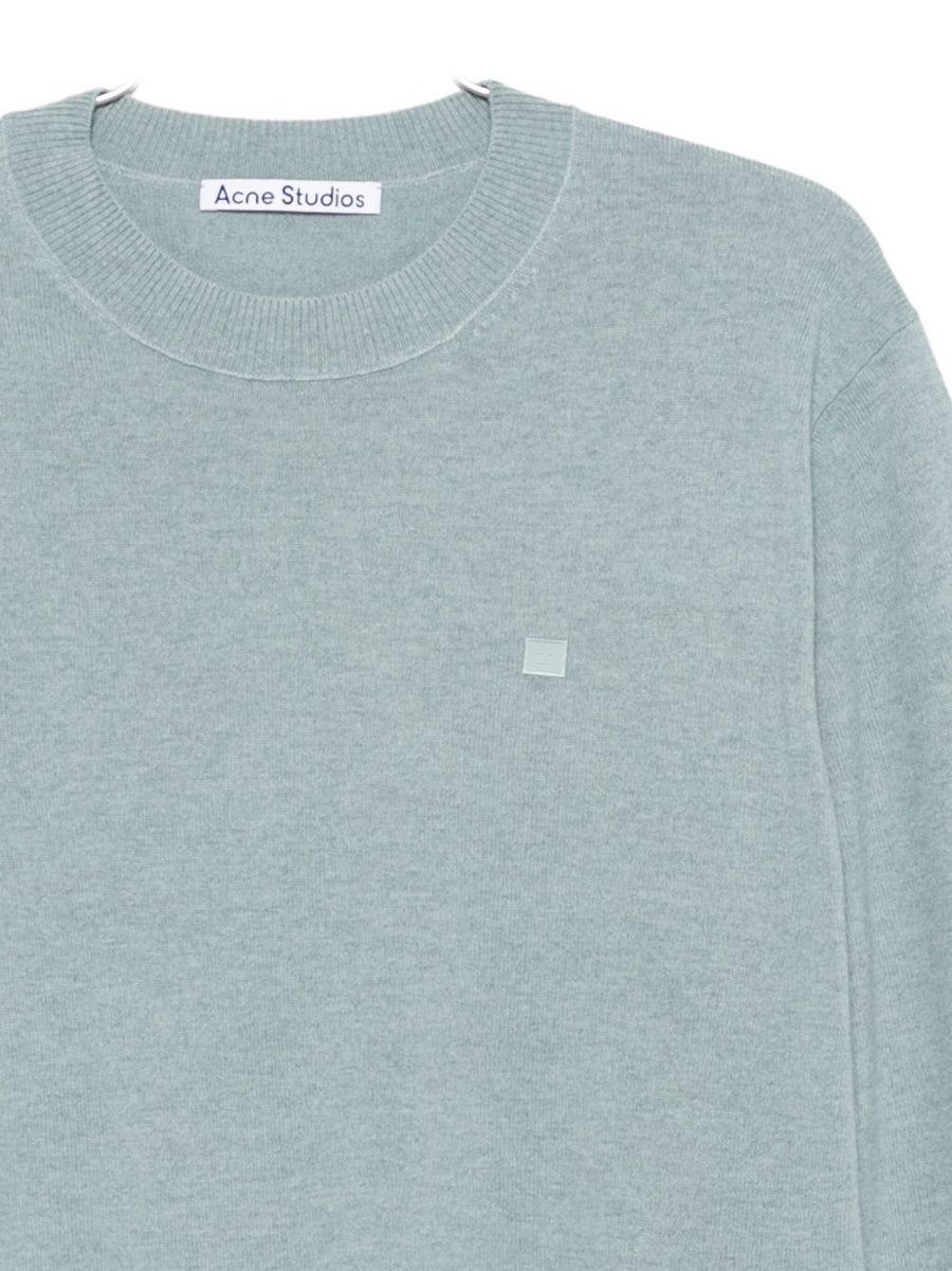 Acne Studios Crewneck Sweater For Men In Clear Blue Timeless Knitwear Versatile Layering Essential For Fall Winter