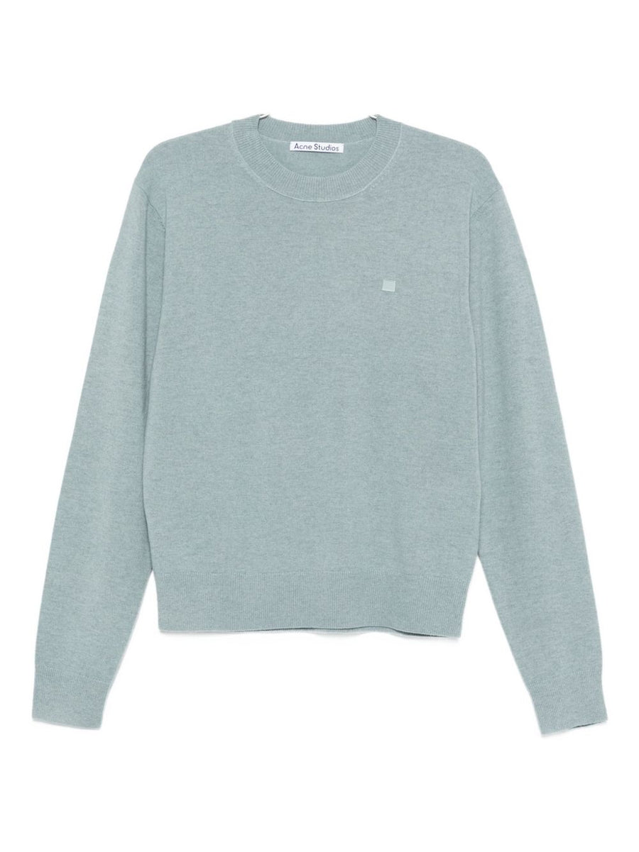Acne Studios Crewneck Sweater For Men In Clear Blue Timeless Knitwear Versatile Layering Essential For Fall Winter