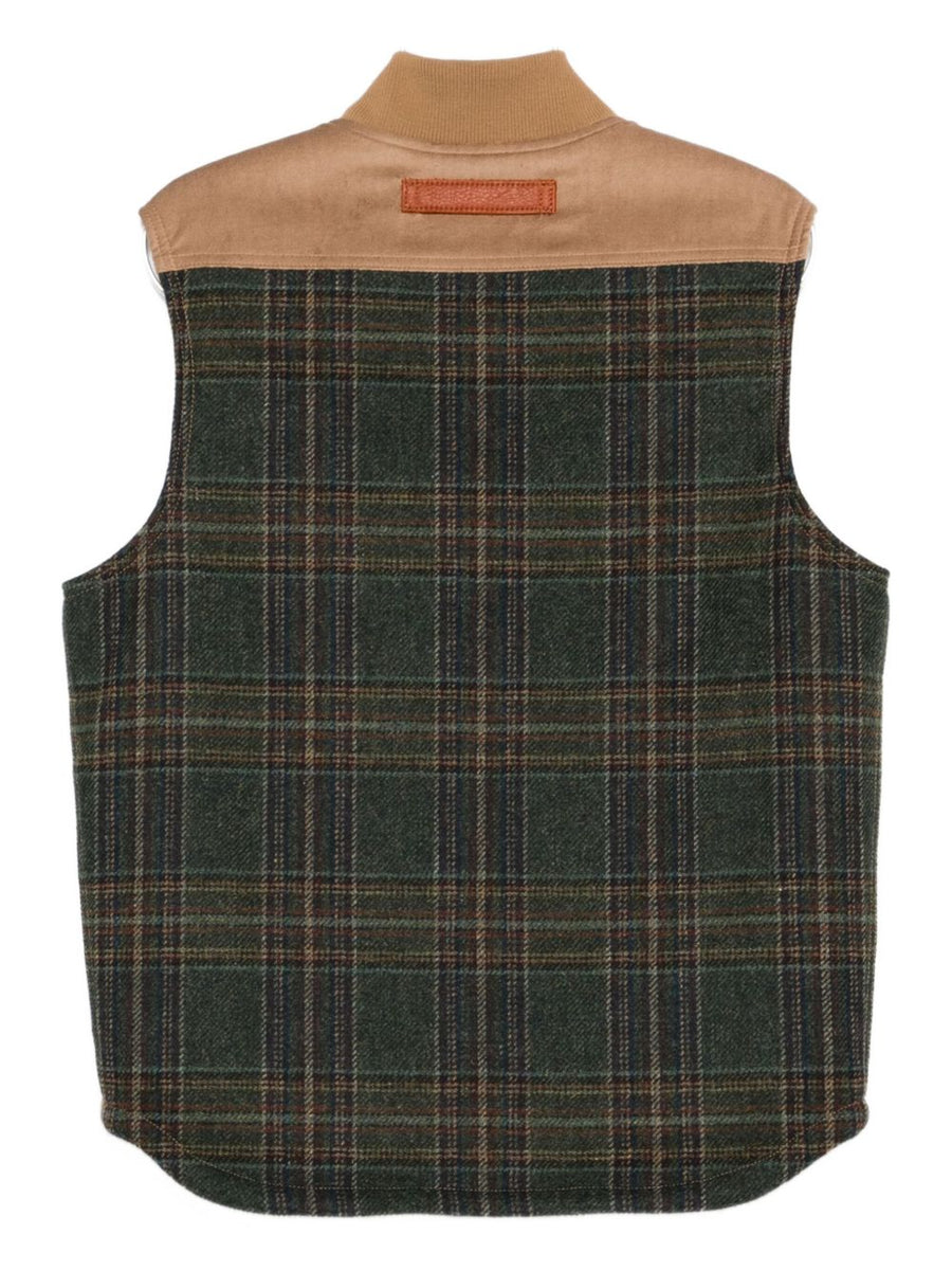 Junya Watanabe X Filson Leather Panels Vest For Men Modern Rugged Layer Zip Closure Fall Winter 2025