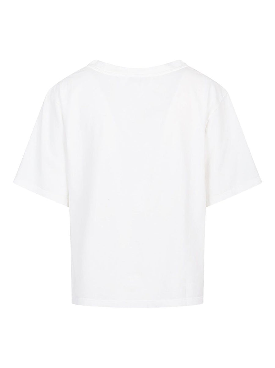 Base Women Cotton T Shirt White Soft Stretch Crew Neck Half Sleeves Wardrobe Essential