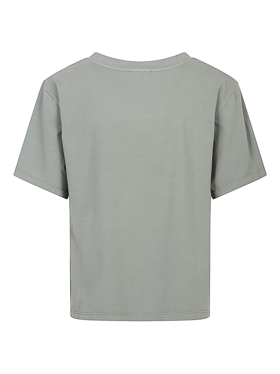 Base Cotton T Shirt for Women Military Green Crew Neck Short Sleeve Essential Everyday Comfort