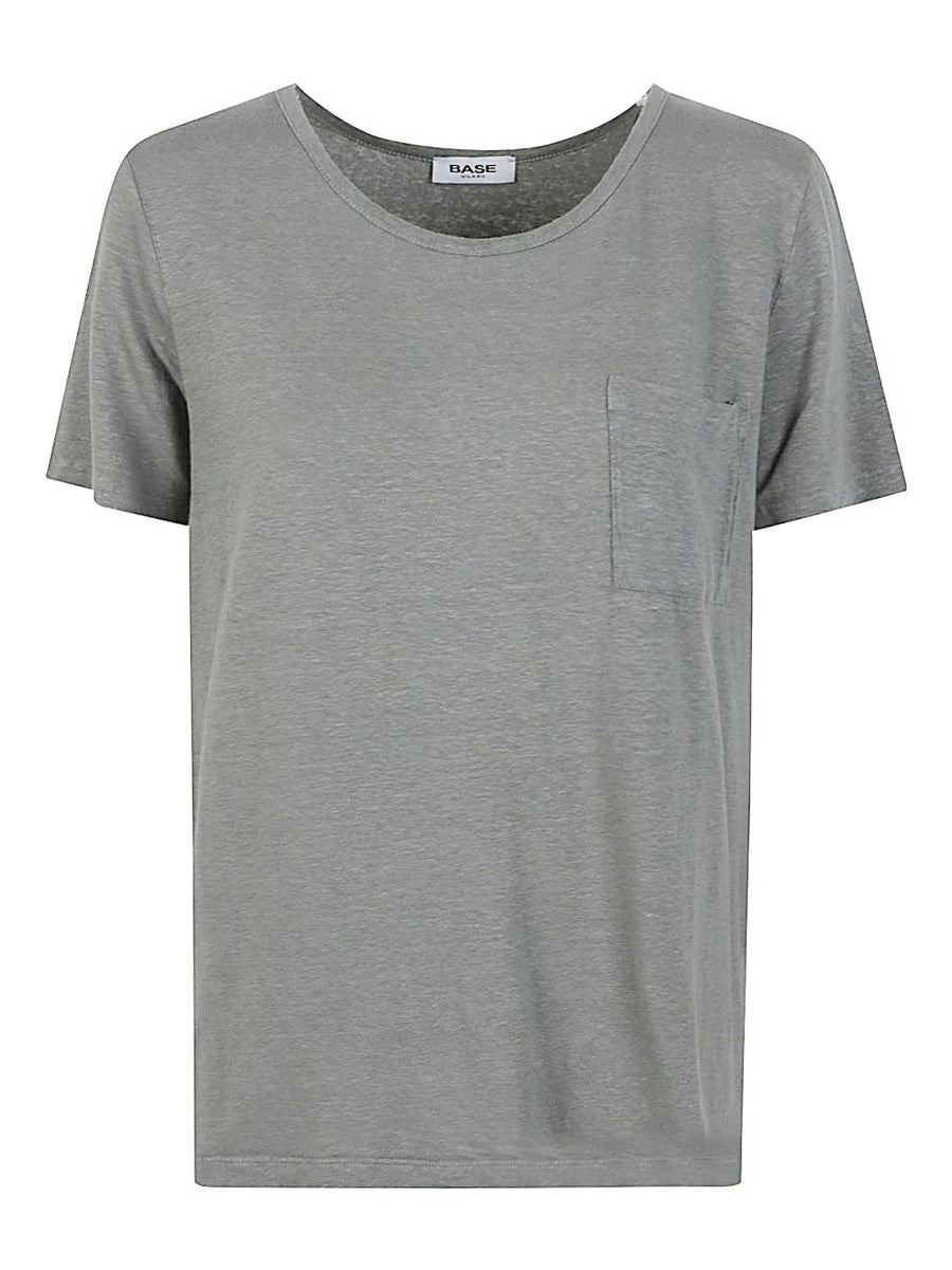 Base Cotton Crew Neck T Shirt Women Breathable 100% Cotton Army Green Essential Everyday Wear