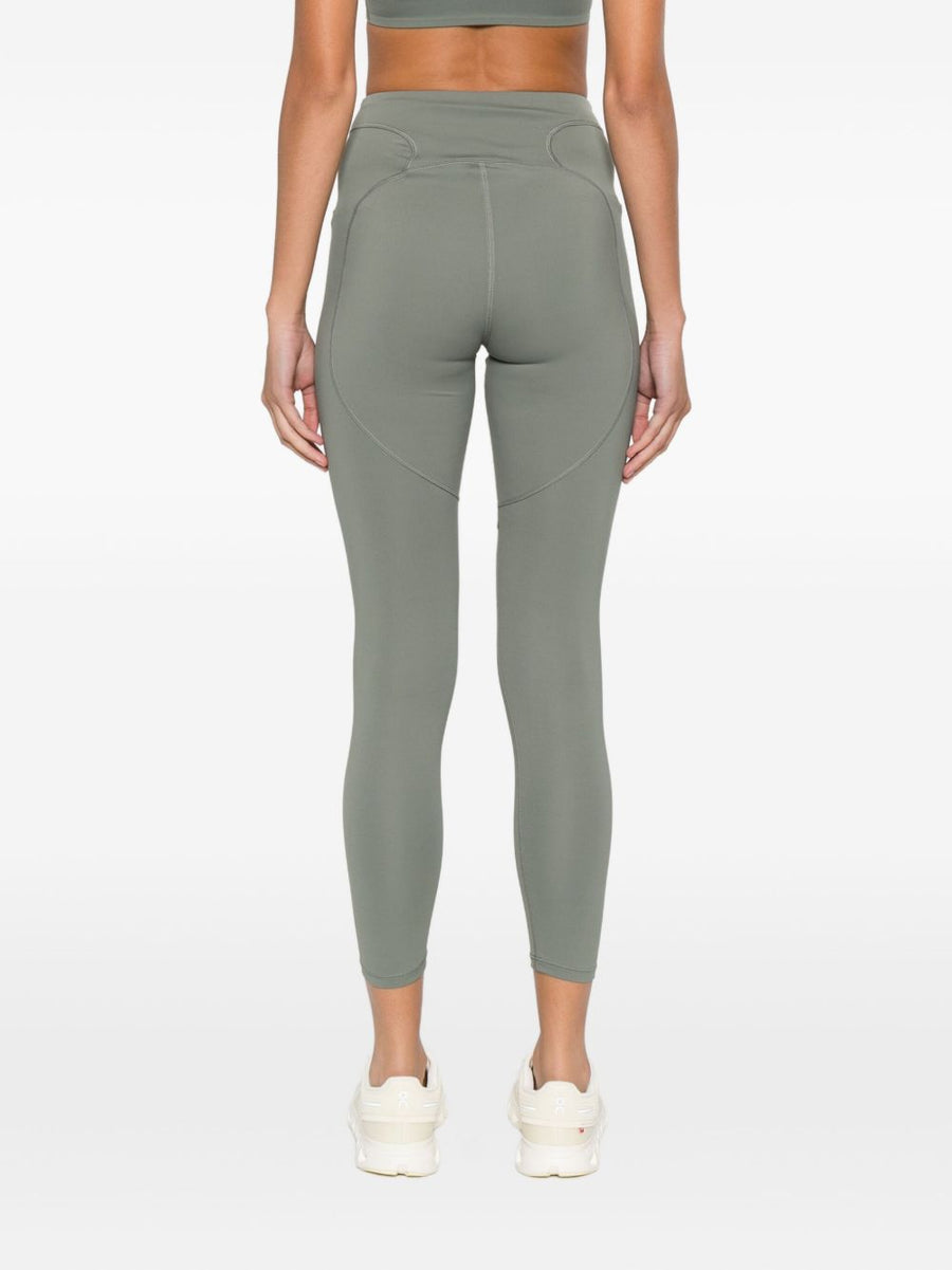 Adidas By Stella McCartney Logo Leggings High Waist Sage Green Circular Panel Detail Women Athleisure