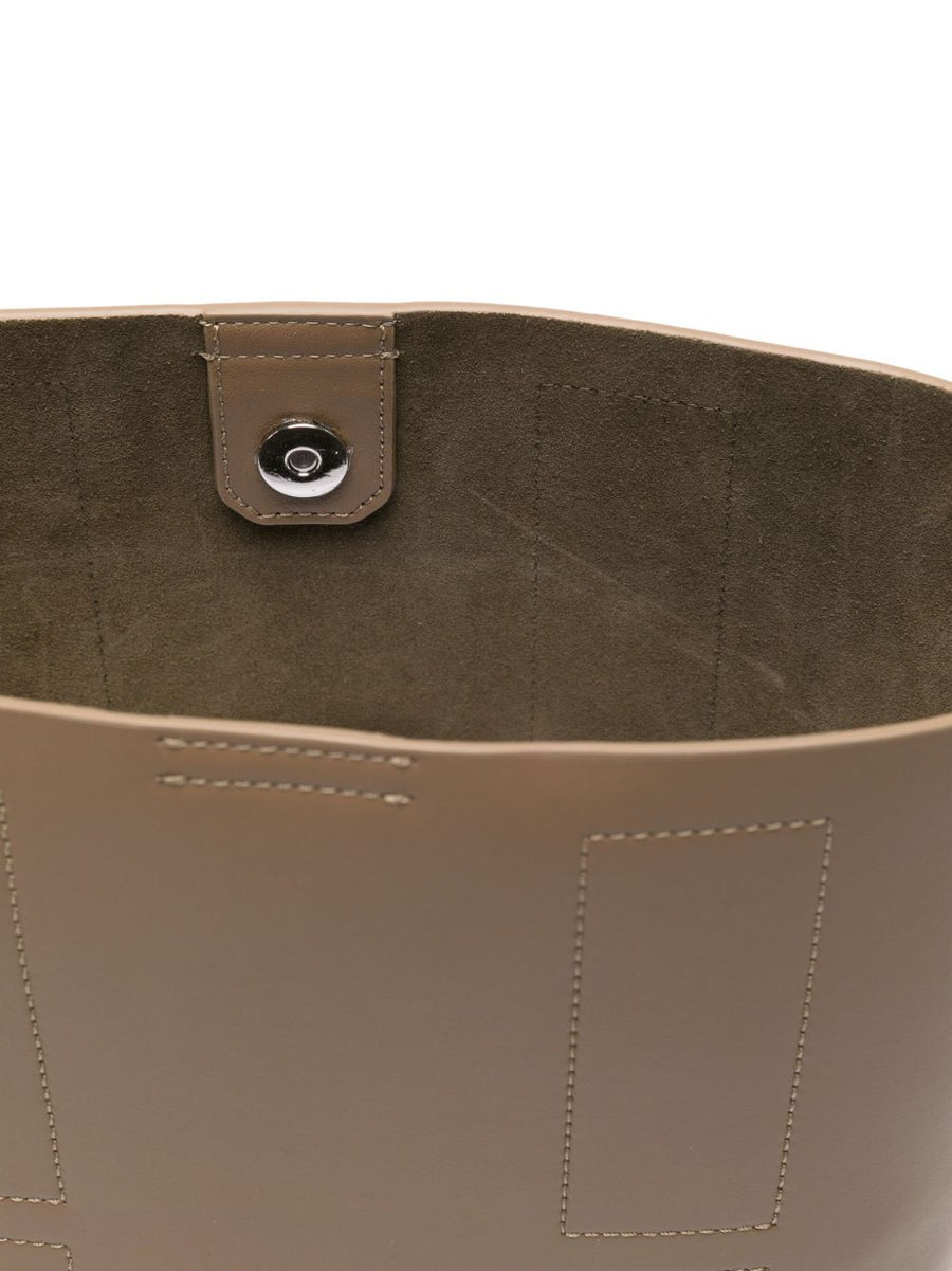 Hogan Pre Hocket Small Leather Hobo Bag For Women Compact Refined Design With Detachable Strap And Magnetic Closure