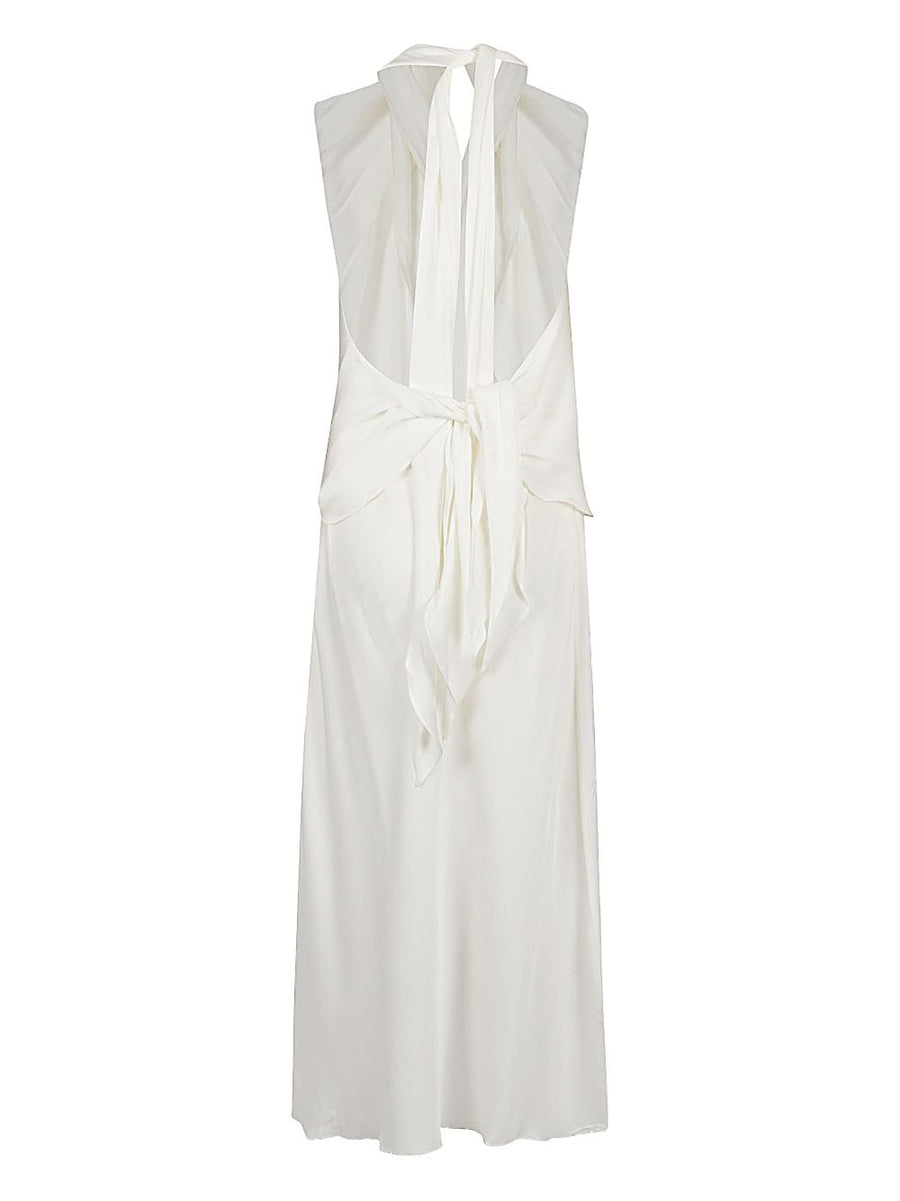 Silk95Five Worth Ave Silk Short Dress White Backless Stretch Silk For Women Elegant Nightwear