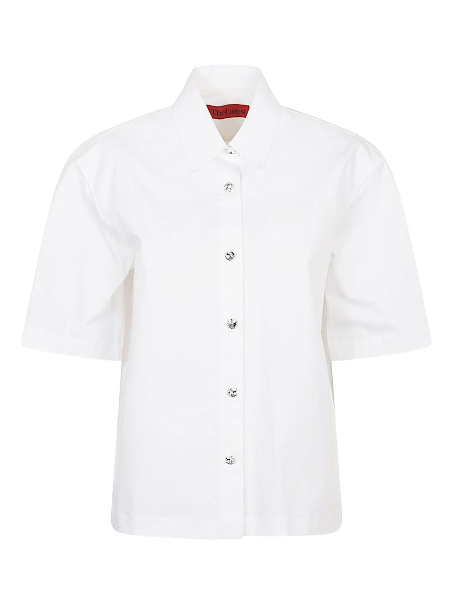 White Cotton Shirt For Women By The Latest Ben With Stretch And Structured Silhouette