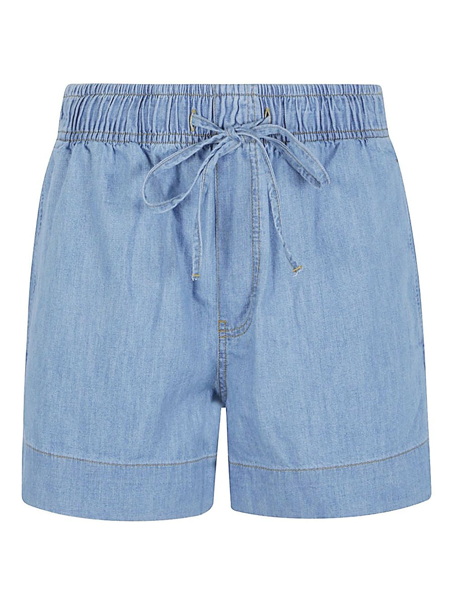 Sosue Denim Cotton Shorts For Women Relaxed Fit Breathable Everyday Comfort With Drawstring Waist