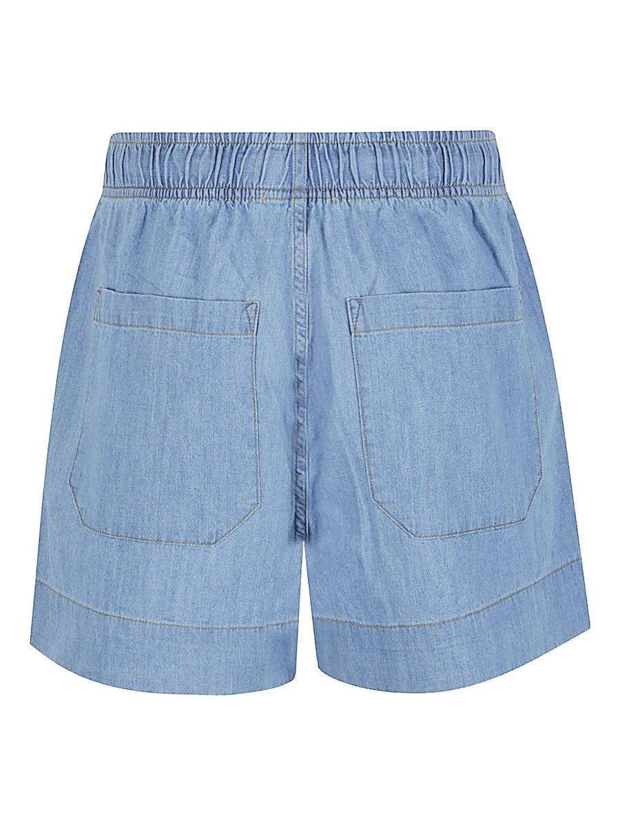 Sosue Denim Cotton Shorts For Women Relaxed Fit Breathable Everyday Comfort With Drawstring Waist