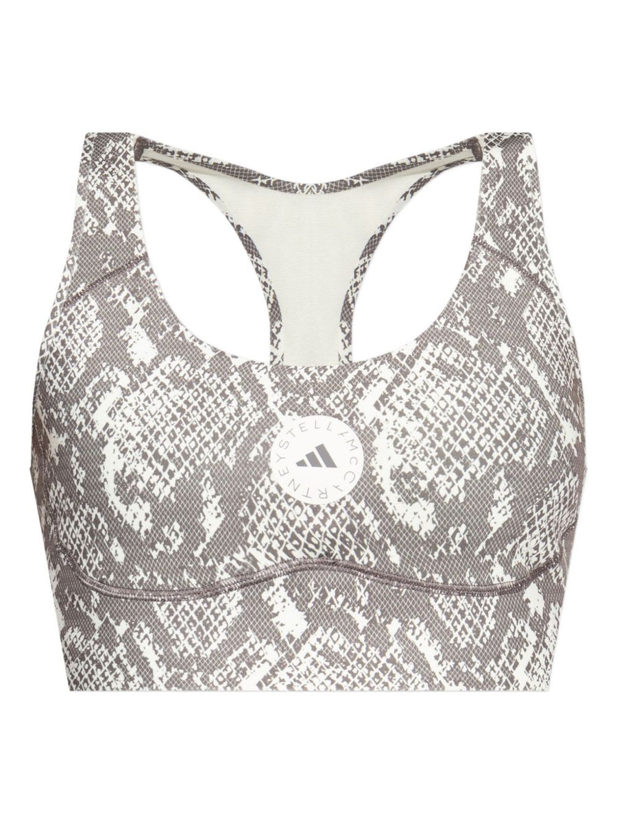 Adidas By Stella McCartney Printed Gym Bra Women Racerback Support Eco Friendly Recycled Polyester