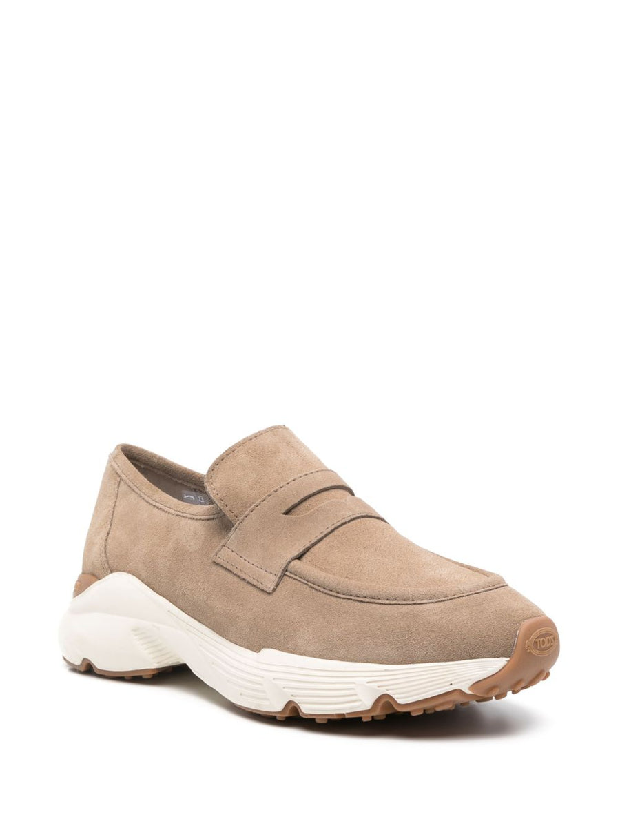 Tod's Sporty Suede Loafers for Women Sand Beige Premium Comfort and Versatility Everyday