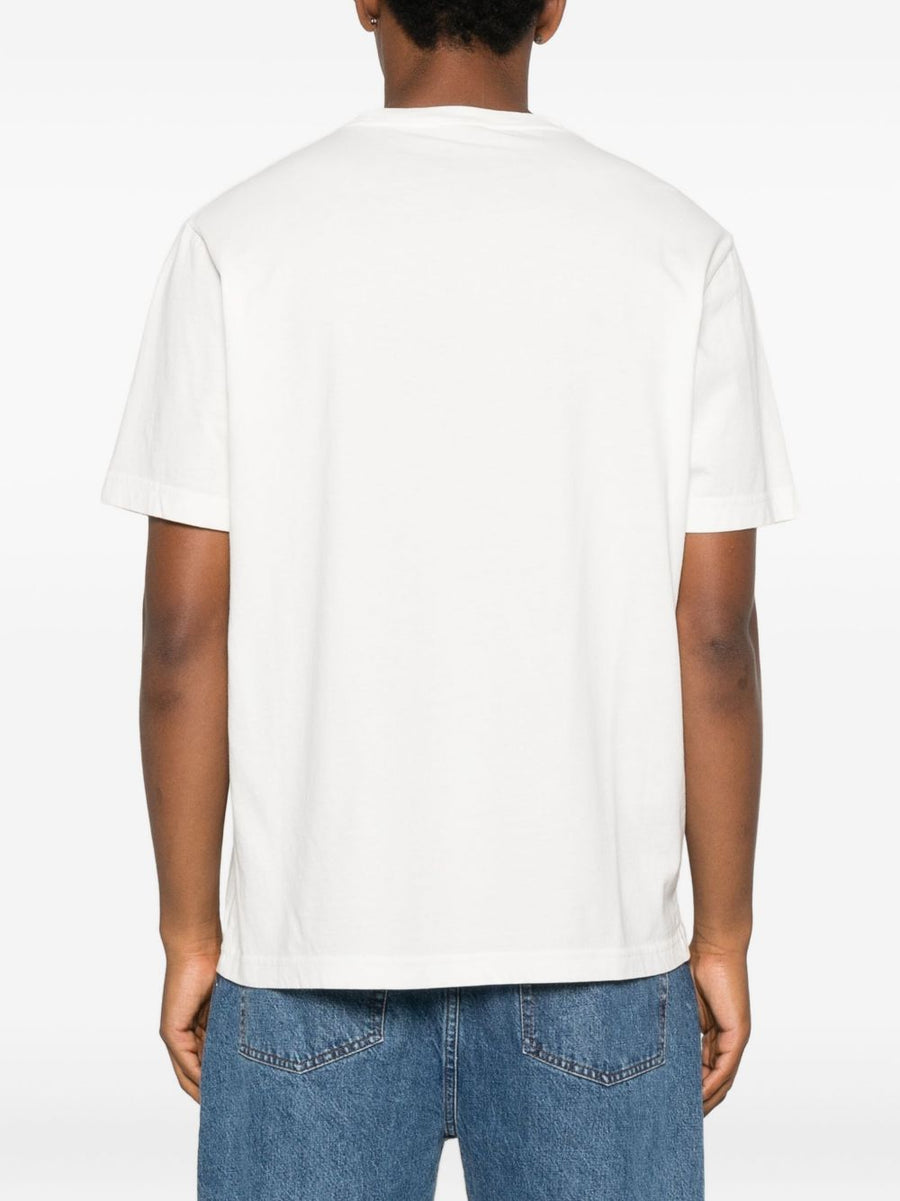Autry X Maison Kitsune Logo Cotton T Shirt For Men With Premium Applique Detail Craft