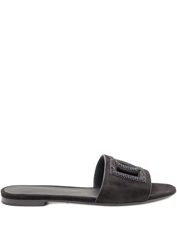 Dolce & Gabbana Suede and thermo-rhinestone slipper