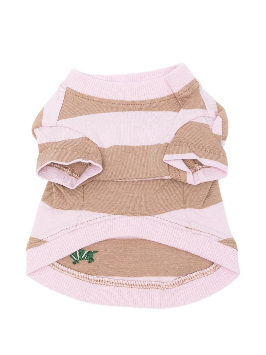 Poldo Dog Couture Calypso T Shirt for Dogs Luxurious Pink Cotton Tee With Embroidered Detail Comfort Fit