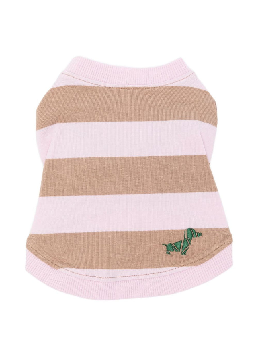Poldo Dog Couture Calypso T Shirt for Dogs Luxurious Pink Cotton Tee With Embroidered Detail Comfort Fit