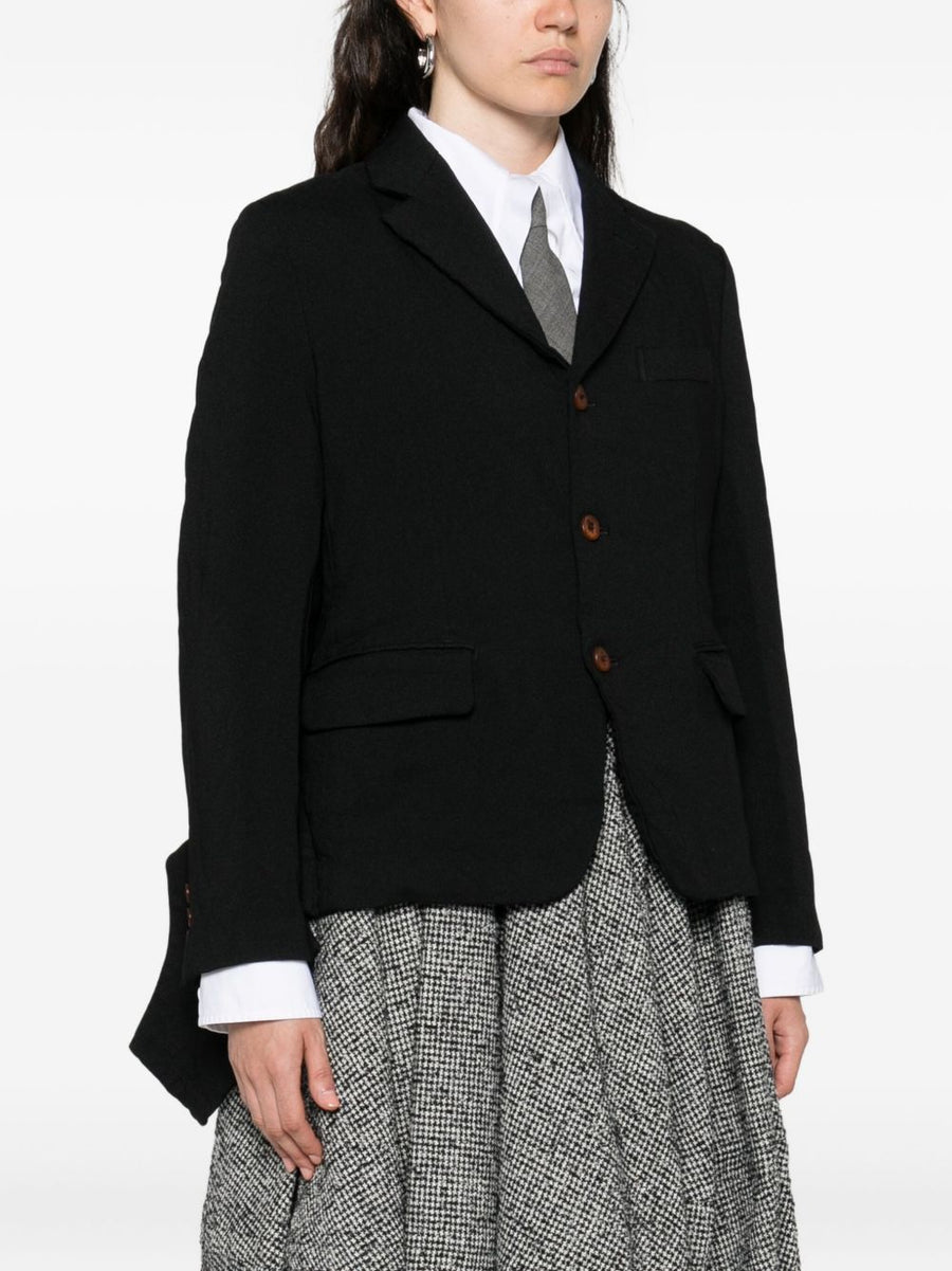 Comme Comme Black Single-Breasted Jacket For Women Timeless Versatile Workwear To Weekend Style Front Button Closure