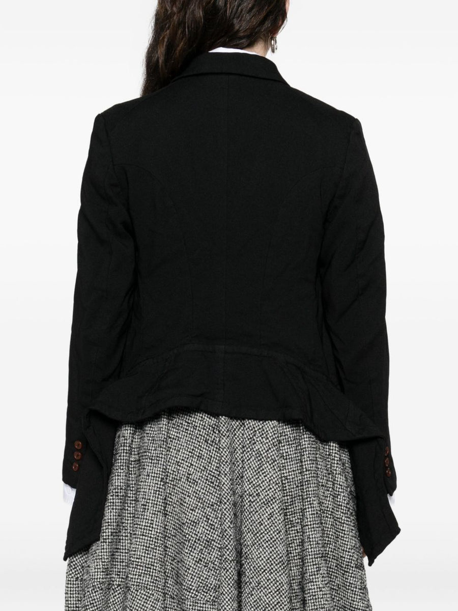 Comme Comme Black Single-Breasted Jacket For Women Timeless Versatile Workwear To Weekend Style Front Button Closure
