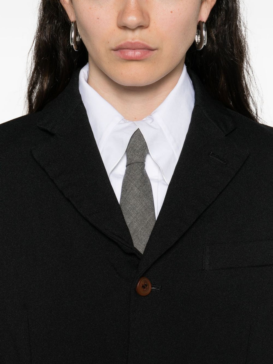 Comme Comme Black Single-Breasted Jacket For Women Timeless Versatile Workwear To Weekend Style Front Button Closure
