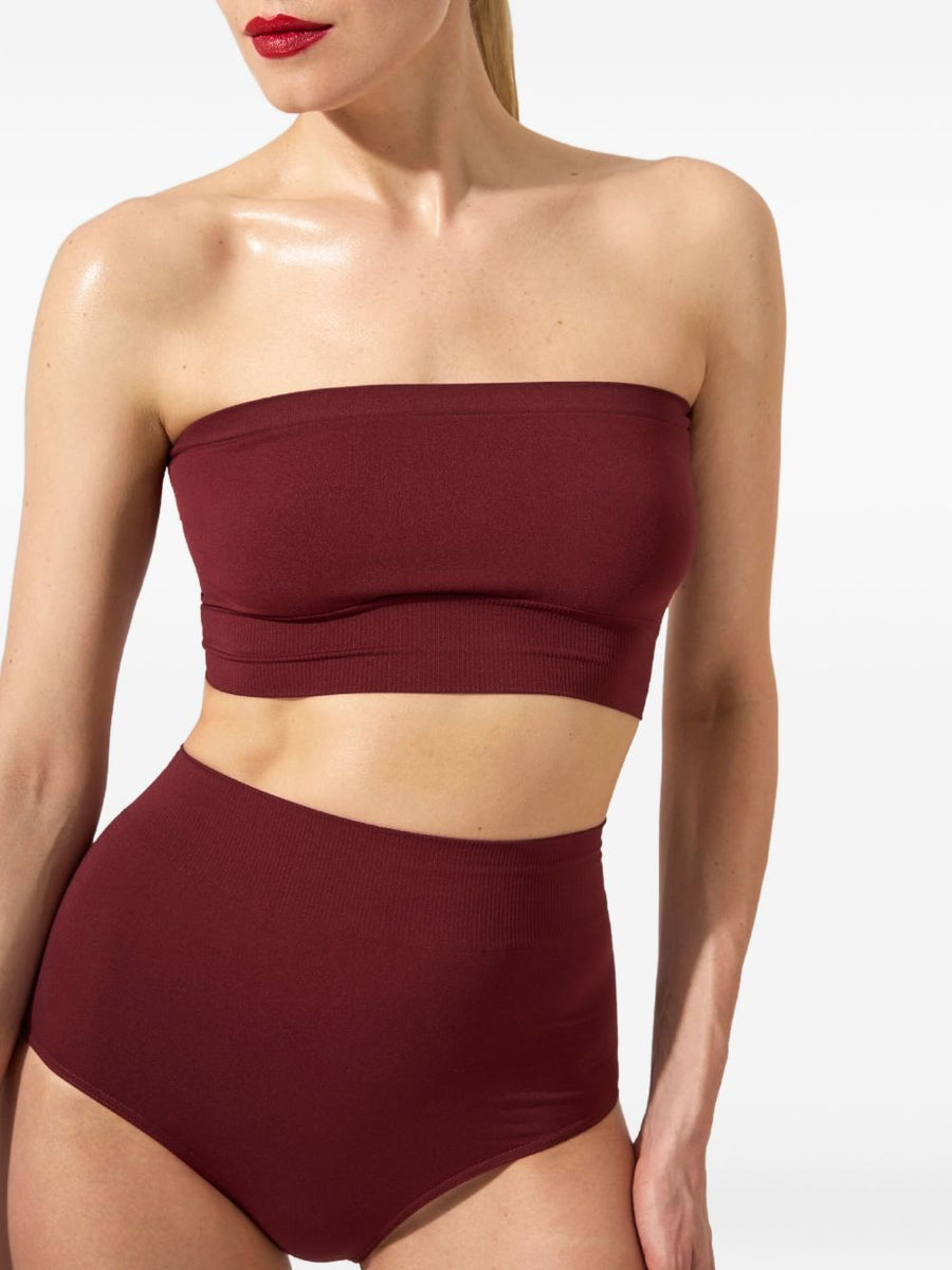 Wolford Seamless Strapless Top for Women Bordeaux Luxury 100% Fabric Seamless Construction
