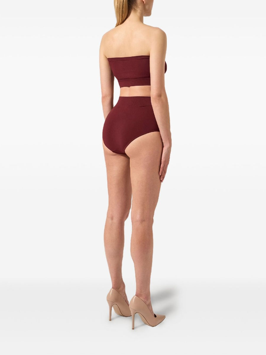 Wolford Seamless Strapless Top for Women Bordeaux Luxury 100% Fabric Seamless Construction
