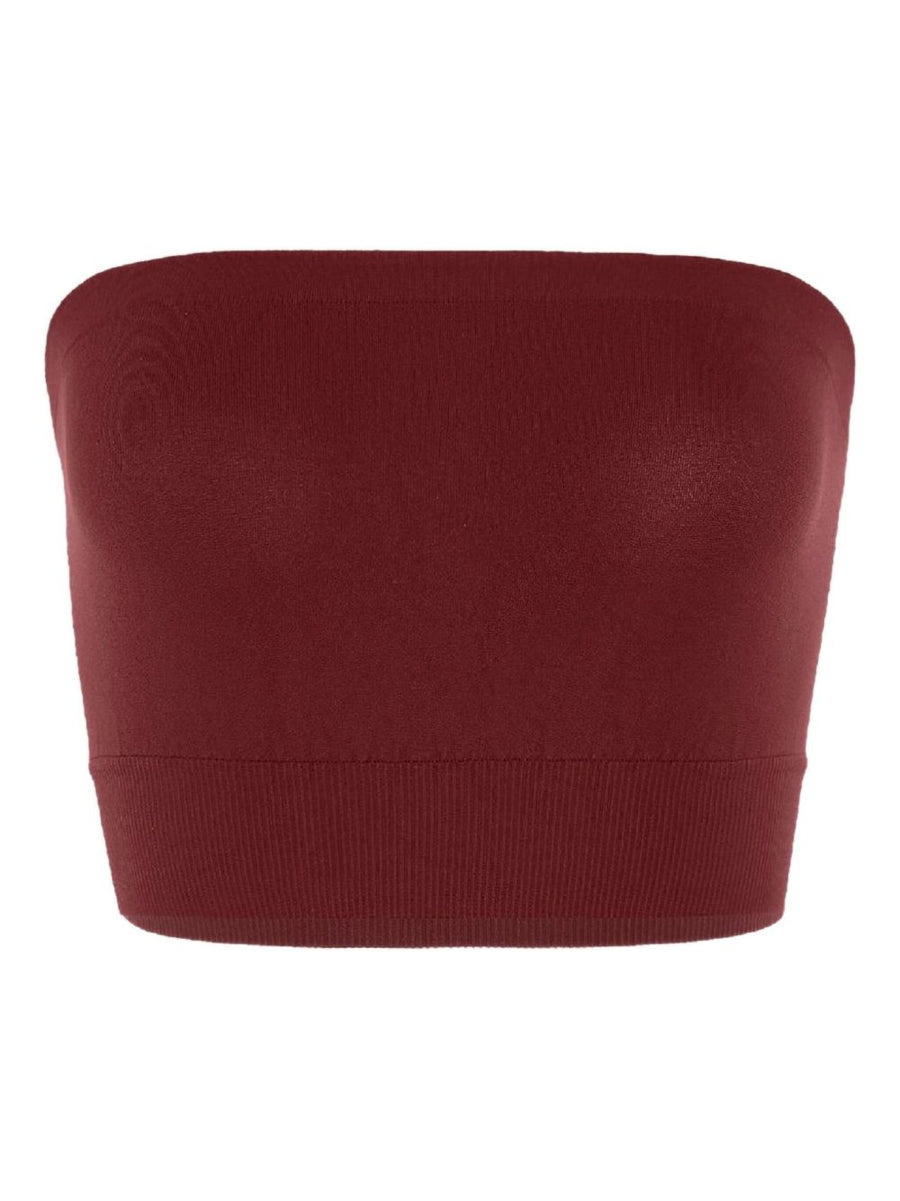 Wolford Seamless Strapless Top for Women Bordeaux Luxury 100% Fabric Seamless Construction