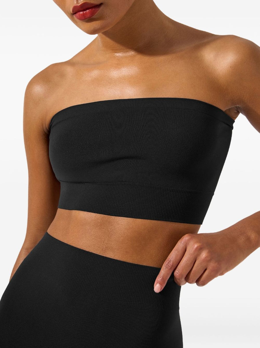 Wolford Seamless Strapless Top For Women Black With Close Fit Silhouette And Ribbed Hem