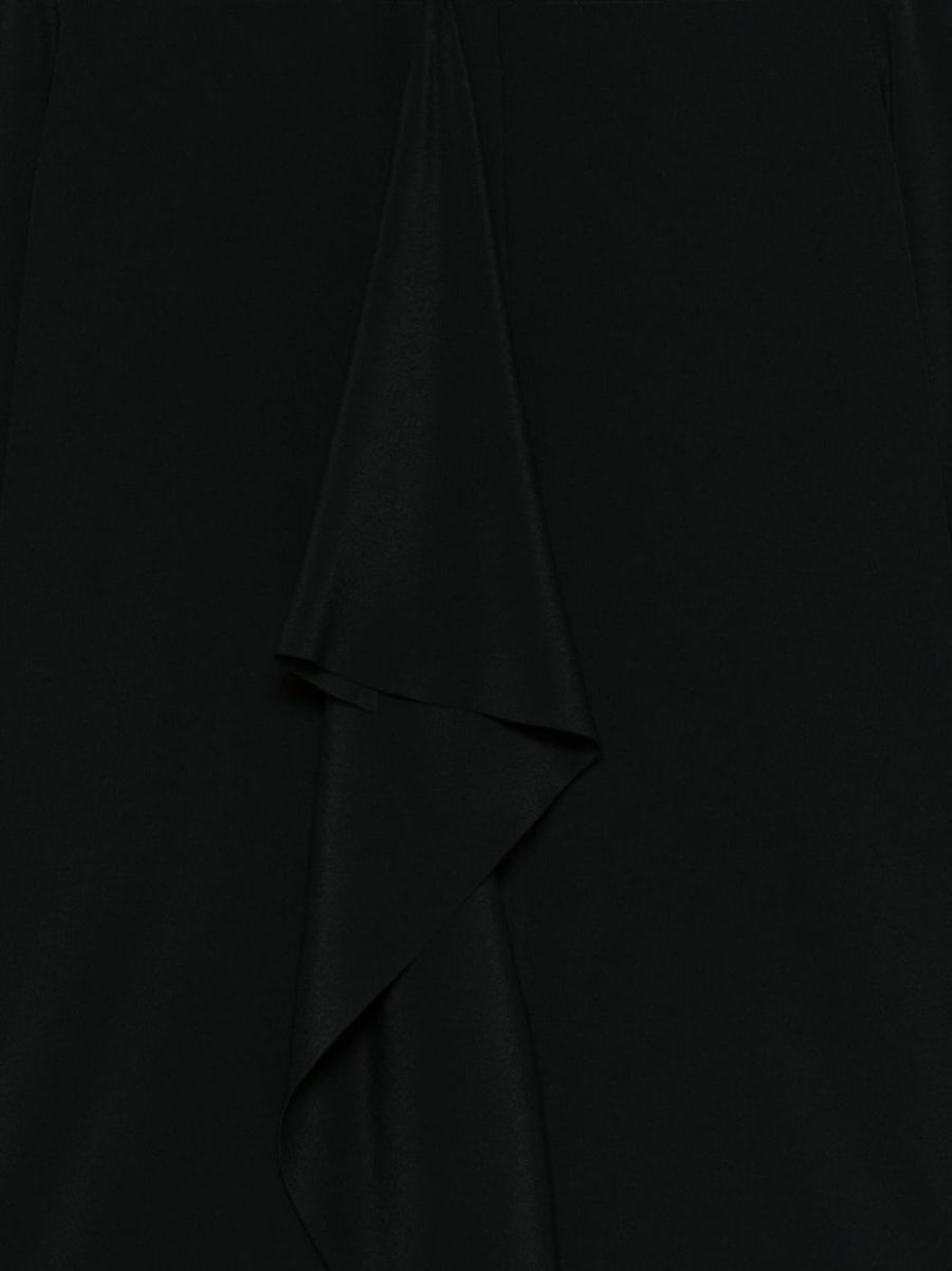 Alberto Biani Silk Shirt For Women With Black Ruffled Detail And Button Fastening