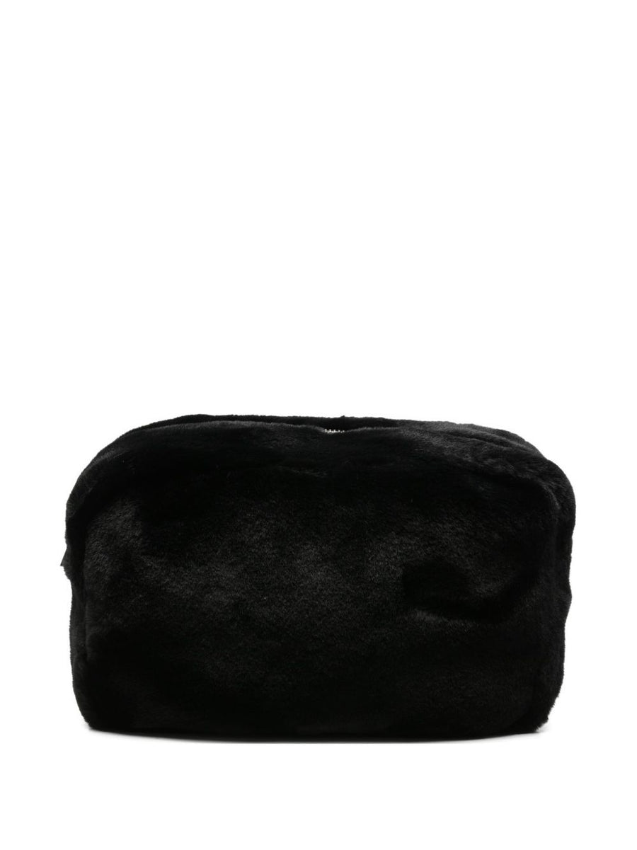 Apparis Jumbo Noor Pochette Wallet For Women Luxe Faux Fur Top Zip Compact Statement Bag