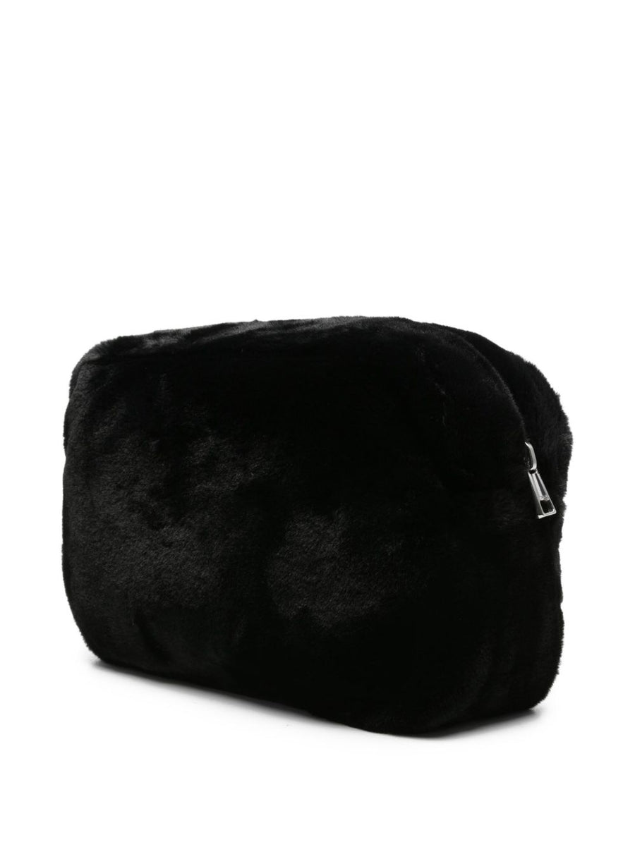 Apparis Jumbo Noor Pochette Wallet For Women Luxe Faux Fur Top Zip Compact Statement Bag