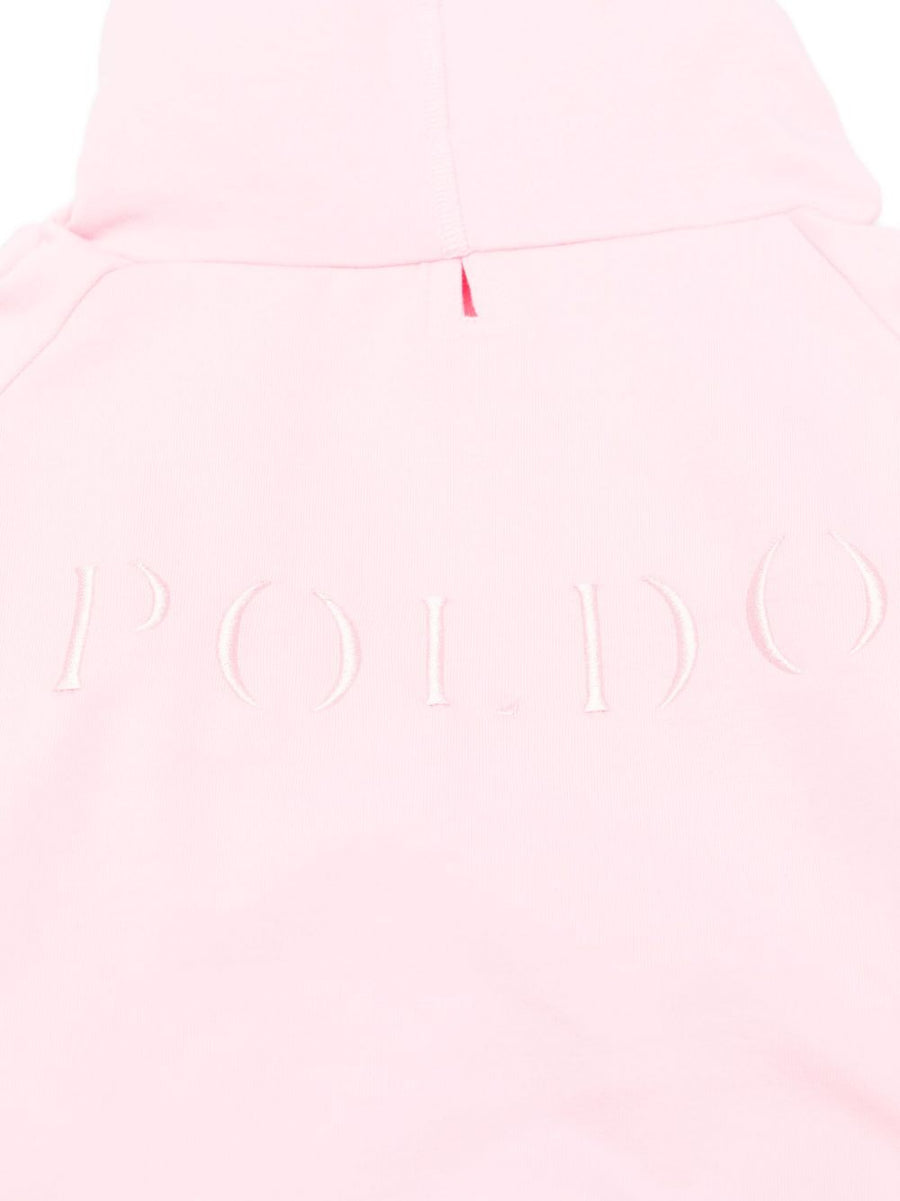 Poldo Dog Couture Pop Fleece Hoodie Pink Silk Blend Cozy Luxe Comfort For Small Dogs